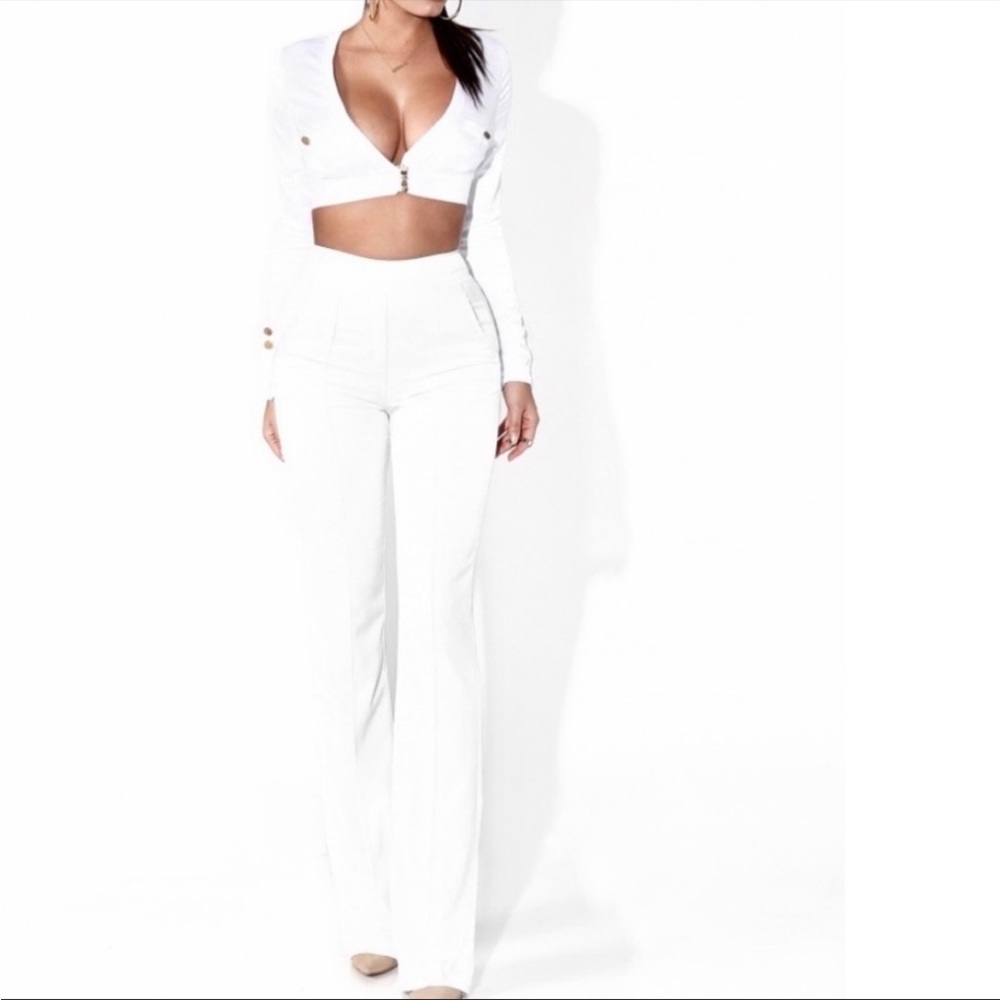 JLUXLABEL white satin shirt - Picture 2 of 6